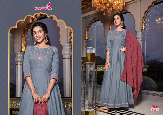 Sundra 3 By Koodee Wedding Wear Long Gown With Dupatta Wholesale Price In Surat
